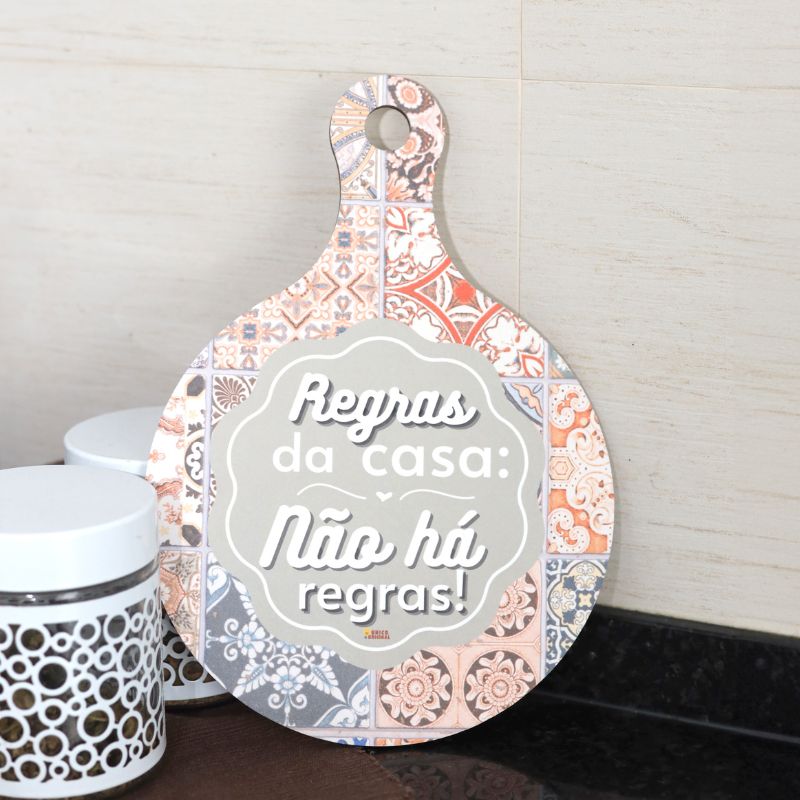 Tábua decorativa "Regras da casa"