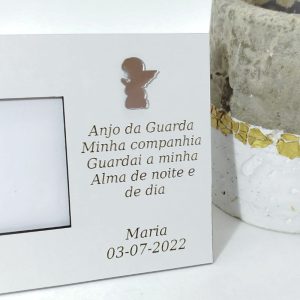 Moldura personalizada com Anjo em espelho
