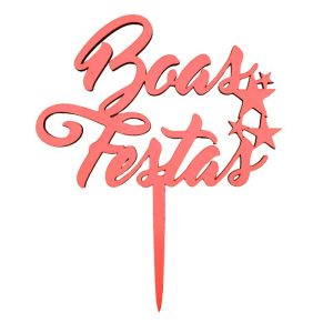 Topo de bolo Boas Festas