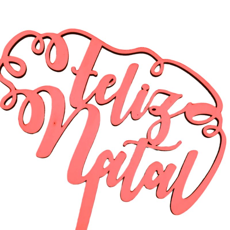 Topo de bolo Feliz Natal